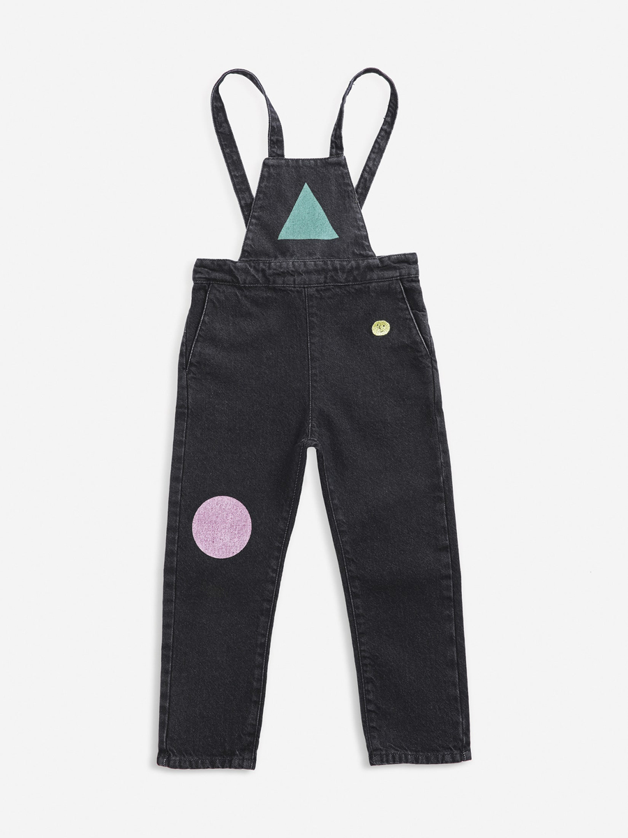 60%]Bobo Choses Girl Denim Dungaree Geometric (AC132)]